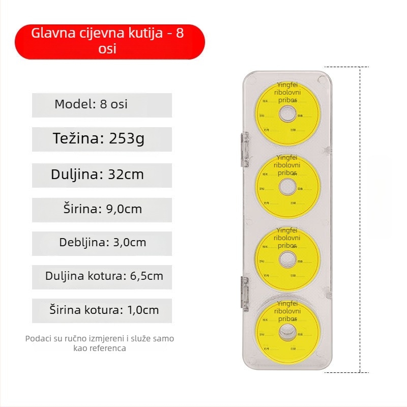 Kutija za ribolovnu liniju, 20 pretinaca, brend A little red, materijal Bubble