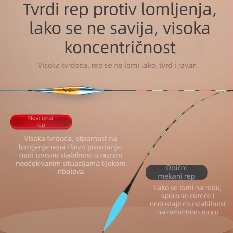 60 cm dugi elektronički svijetleći plovak, visoka osjetljivost, dnevno/noćna upotreba za šaranski ribolov