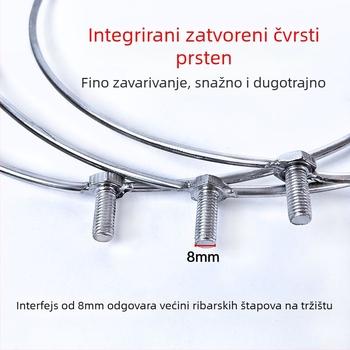 Nerđajućeg čelika glava mreže, prijenosna i sklopiva, oprema za ribolov Hongliang Fishing Tackle