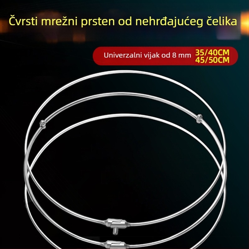 Nerđajućeg čelika glava mreže, prijenosna i sklopiva, oprema za ribolov Hongliang Fishing Tackle