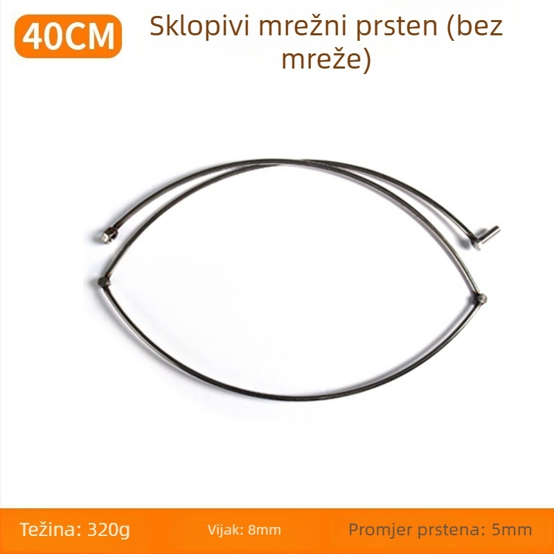 Nerđajućeg čelika glava mreže, prijenosna i sklopiva, oprema za ribolov Hongliang Fishing Tackle
