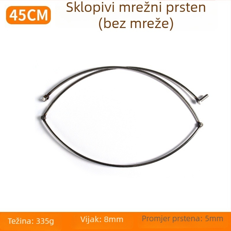 Nerđajućeg čelika glava mreže, prijenosna i sklopiva, oprema za ribolov Hongliang Fishing Tackle