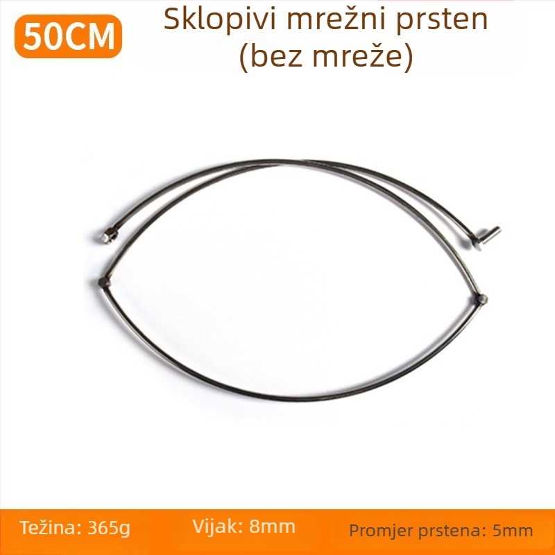 Nerđajućeg čelika glava mreže, prijenosna i sklopiva, oprema za ribolov Hongliang Fishing Tackle