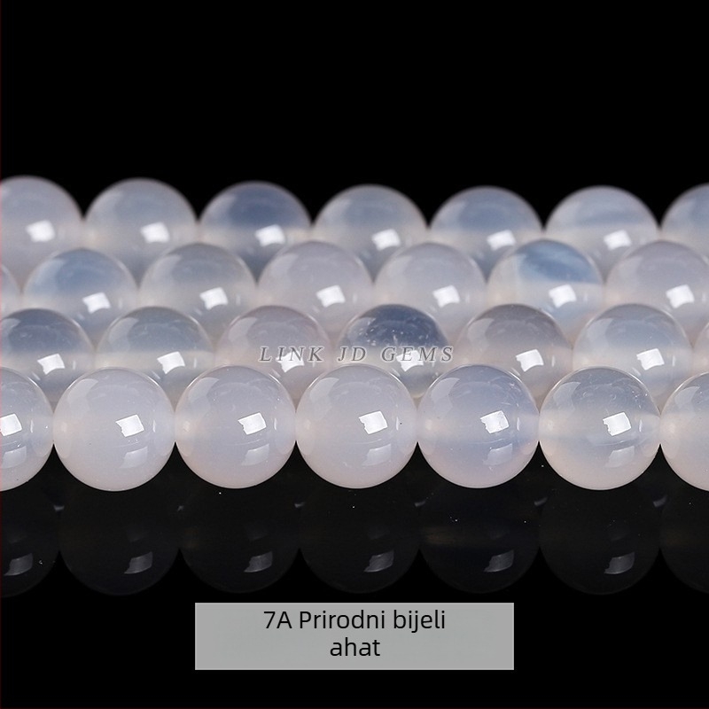 Crystal Jewelry 7A prirodne agatne perle, okrugle perle, DIY poluproizvodi za narukvicu