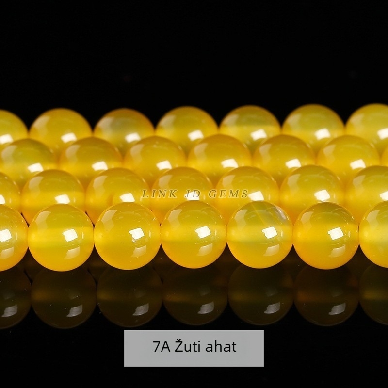 Crystal Jewelry 7A prirodne agatne perle, okrugle perle, DIY poluproizvodi za narukvicu