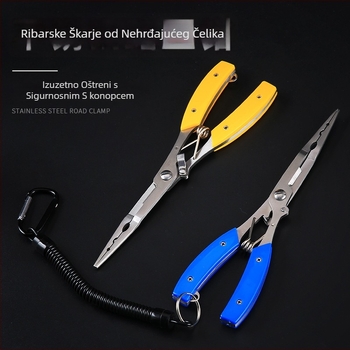 Huansheng nehrđajući čelik horgarske kliješta s zakrivljenim čeljustima za vađenje udice