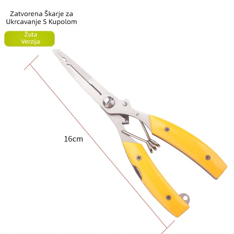 Huansheng nehrđajući čelik horgarske kliješta s zakrivljenim čeljustima za vađenje udice