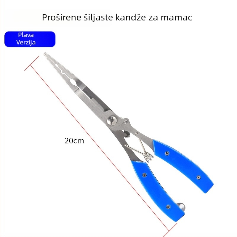 Huansheng nehrđajući čelik horgarske kliješta s zakrivljenim čeljustima za vađenje udice