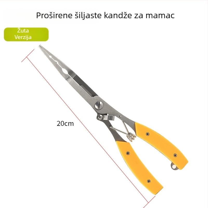 Huansheng nehrđajući čelik horgarske kliješta s zakrivljenim čeljustima za vađenje udice