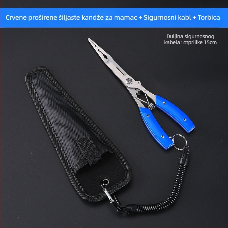 Huansheng nehrđajući čelik horgarske kliješta s zakrivljenim čeljustima za vađenje udice