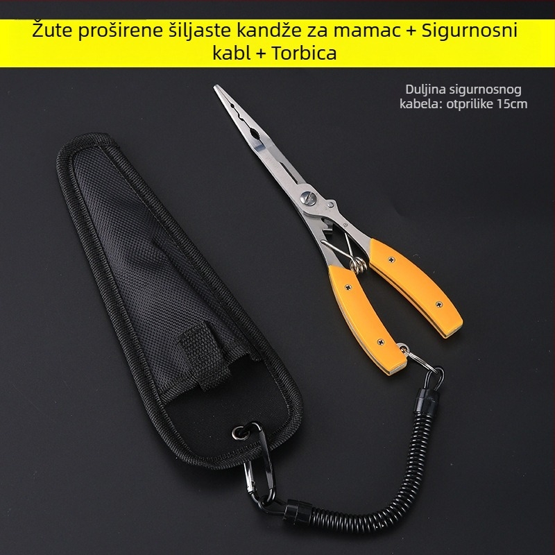 Huansheng nehrđajući čelik horgarske kliješta s zakrivljenim čeljustima za vađenje udice