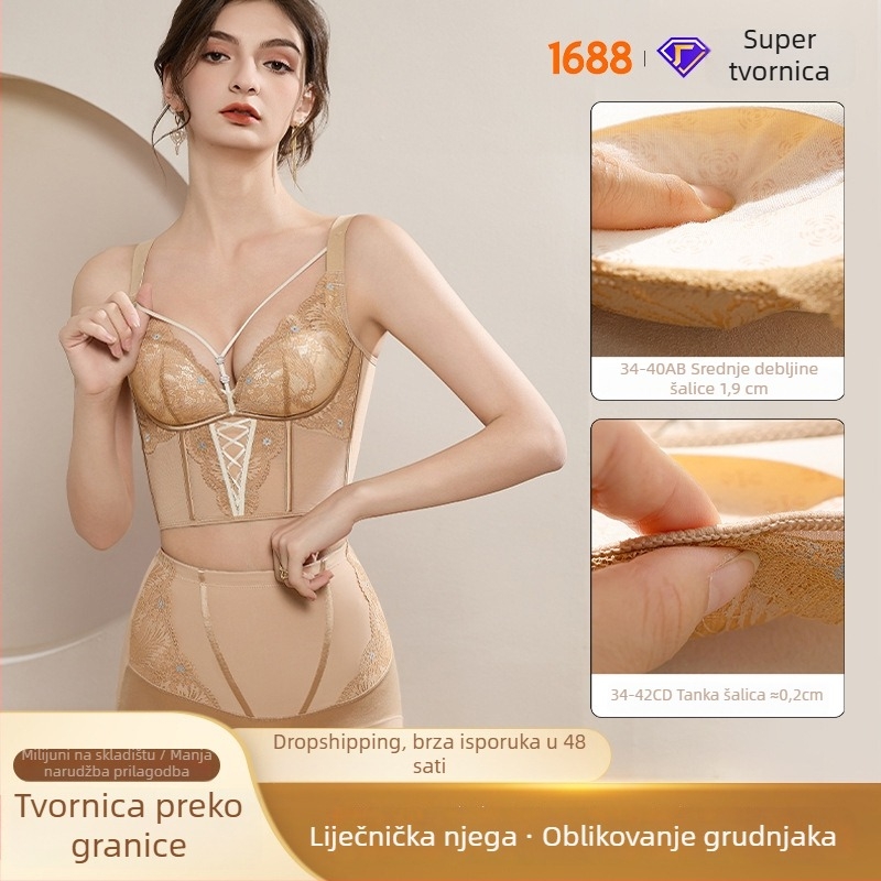 Prilagodljivi bustier bodi s čipkastim leđima, oblikuje tijelo; 3/4 čašice od najlona; odvojive dvostruke naramenice; stražnje zatvaranje s četiri reda kukica; push-up
