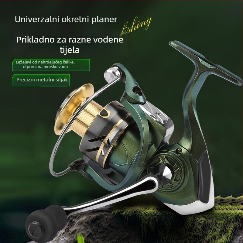 Metalna mulineta za morski ribolov — dugi domet, kompatibilna s mikro mamcima