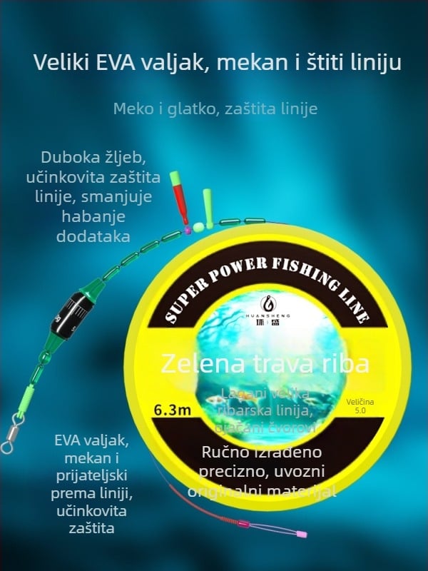 Huansheng glavna linija za ribolov – najlon, izuzetno snažna, 100 kom. u pakiranju