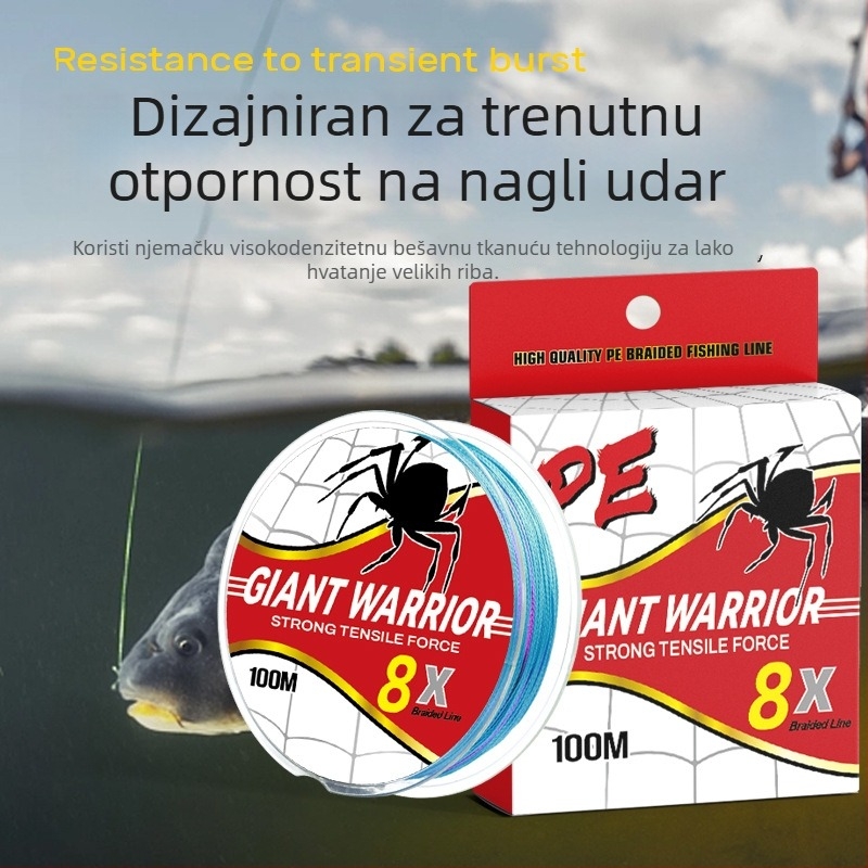 YUXIZI PE glavna ribolovna linija, ultravisoka čvrstoća, duljina 100 m