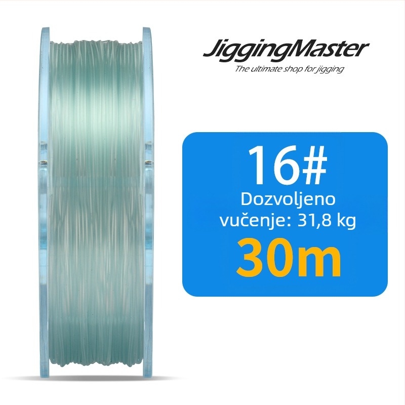 Jigging Master Sub-Line ribolovna linija od karbonskih vlakana, izdržljiva na habanje, paket 6 komada
