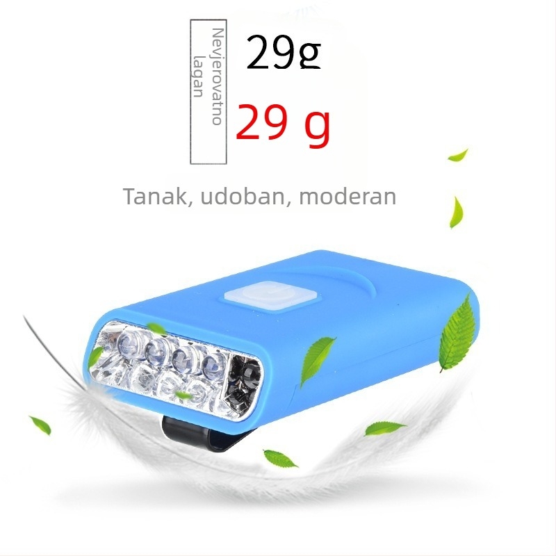 KC-certificirana LED lampica za kapu s klipom i senzorom, 1W, 500mAh, Type-C punjenje, ribolovno svjetlo