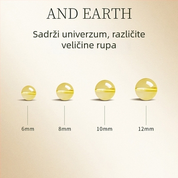 Krištal Citrine perle - Labave okrugle perle za DIY nakit, Raspršene perle, Vrhunski stil