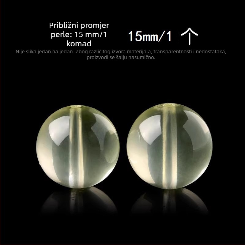 Krištal Citrine perle - Labave okrugle perle za DIY nakit, Raspršene perle, Vrhunski stil