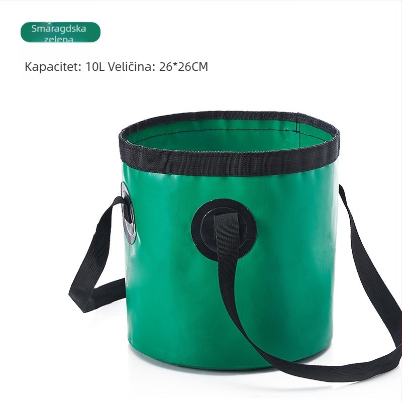 Sklopivi vanjski umivaonik za lice i stopala, za ribolov i skladištenje vode; materijal: 600D PVC mrežasto platno; težina oko 0,3 kg; tržište proljeće 2024