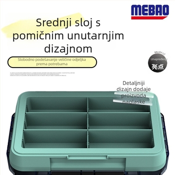 Mebao prenosna košara za žive ribe s pumpom kisika, dvostruki sloj, PP materijal