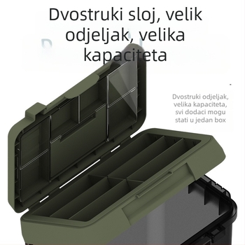 Mebao prenosna košara za žive ribe s pumpom kisika, dvostruki sloj, PP materijal