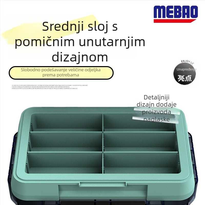 Mebao prenosna košara za žive ribe s pumpom kisika, dvostruki sloj, PP materijal