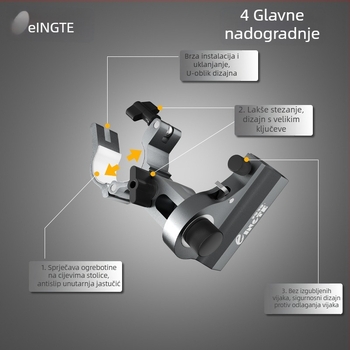 Lingte skup dodatne opreme za ribarsku stolicu od aluminijskog legura — Turret Base, Umbrella Light, Bait Tray, Fish Guard; Europski stil, univerzalni set; Podrijetlo: Kina