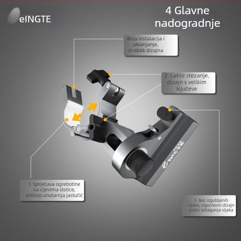 Lingte skup dodatne opreme za ribarsku stolicu od aluminijskog legura — Turret Base, Umbrella Light, Bait Tray, Fish Guard; Europski stil, univerzalni set; Podrijetlo: Kina
