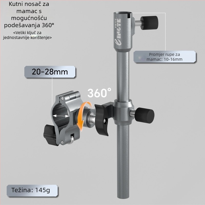 Lingte skup dodatne opreme za ribarsku stolicu od aluminijskog legura — Turret Base, Umbrella Light, Bait Tray, Fish Guard; Europski stil, univerzalni set; Podrijetlo: Kina