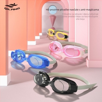 Anti-fog plivačke naočale s PC lećama, HD jasnoća, vodootporne, za odrasle, unisex; uključuje besplatni nosa klips i ušne čepice