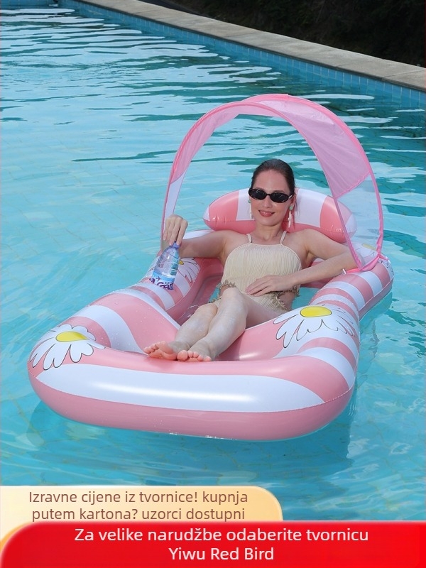 Odrasla nafukiva plut za bazen — Red bird ekološki PVC, debljina 0,21 mm, pogodna za bazene, vodne parkove i obalu mora, ručno napuhavanje