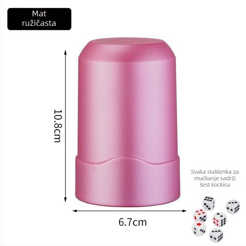 Set čaša za kockice, zakrivljeni mat finiš, 100 kom ABS čaša za bar/KTV