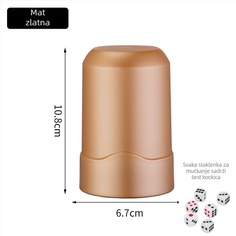 Set čaša za kockice, zakrivljeni mat finiš, 100 kom ABS čaša za bar/KTV