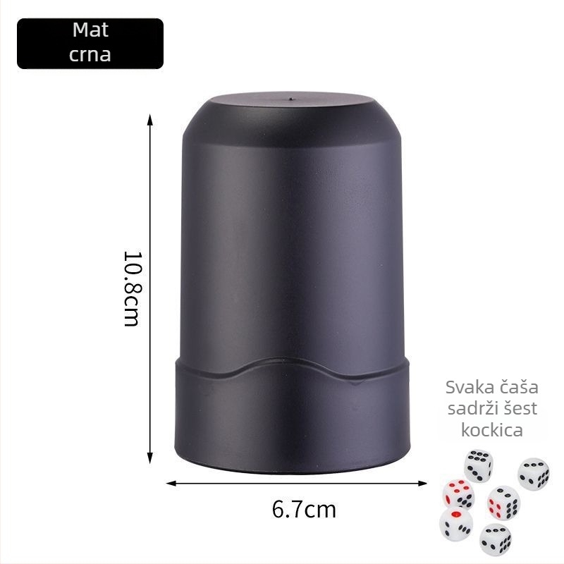 Set čaša za kockice, zakrivljeni mat finiš, 100 kom ABS čaša za bar/KTV