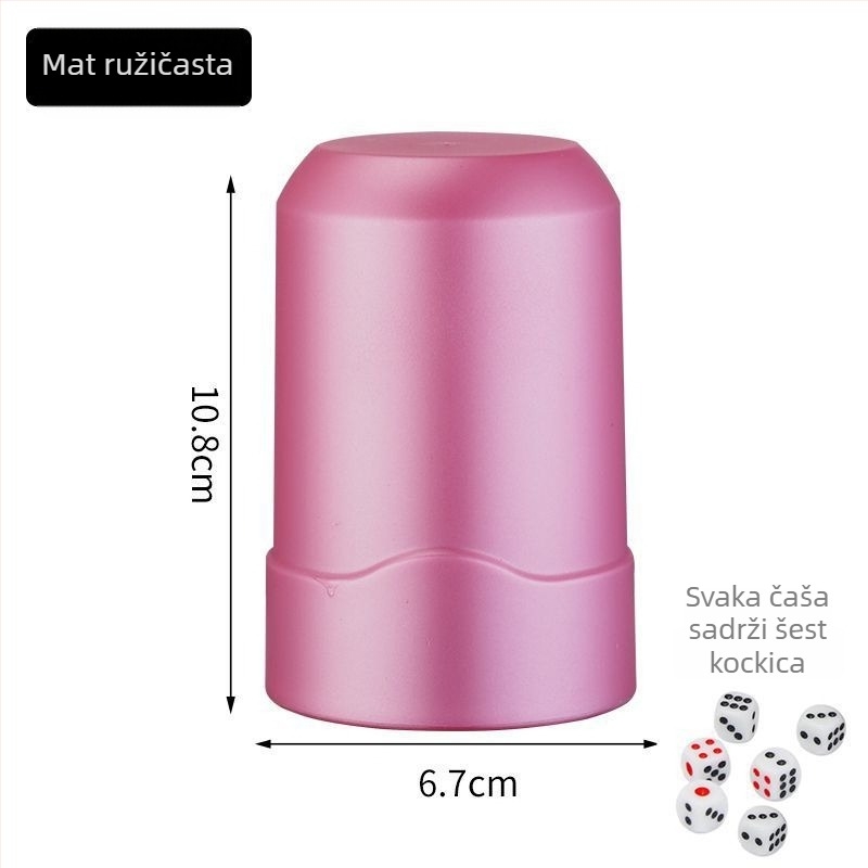 Set čaša za kockice, zakrivljeni mat finiš, 100 kom ABS čaša za bar/KTV