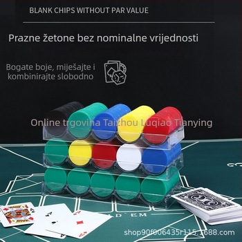 Čipovi za šah i igre s kartama, ravni plastični diskovi, PS materijal, lasersko graviranje, bez nominalne vrijednosti, marka Born Good Hand