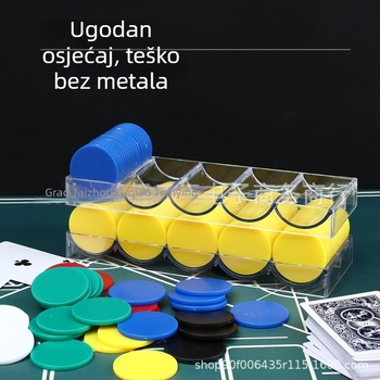 Čipovi za šah i igre s kartama, ravni plastični diskovi, PS materijal, lasersko graviranje, bez nominalne vrijednosti, marka Born Good Hand