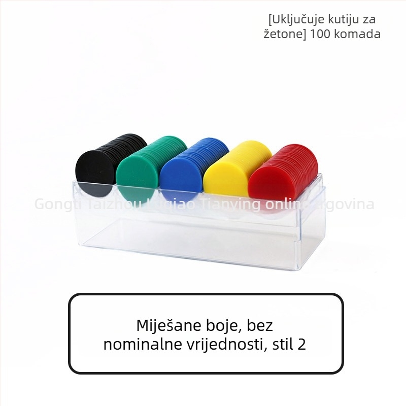 Čipovi za šah i igre s kartama, ravni plastični diskovi, PS materijal, lasersko graviranje, bez nominalne vrijednosti, marka Born Good Hand