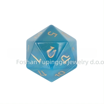 Kockice za društvene igre – prirodni kristalni dragulji, dvadesetostrane, kut pravog ugla, wowu