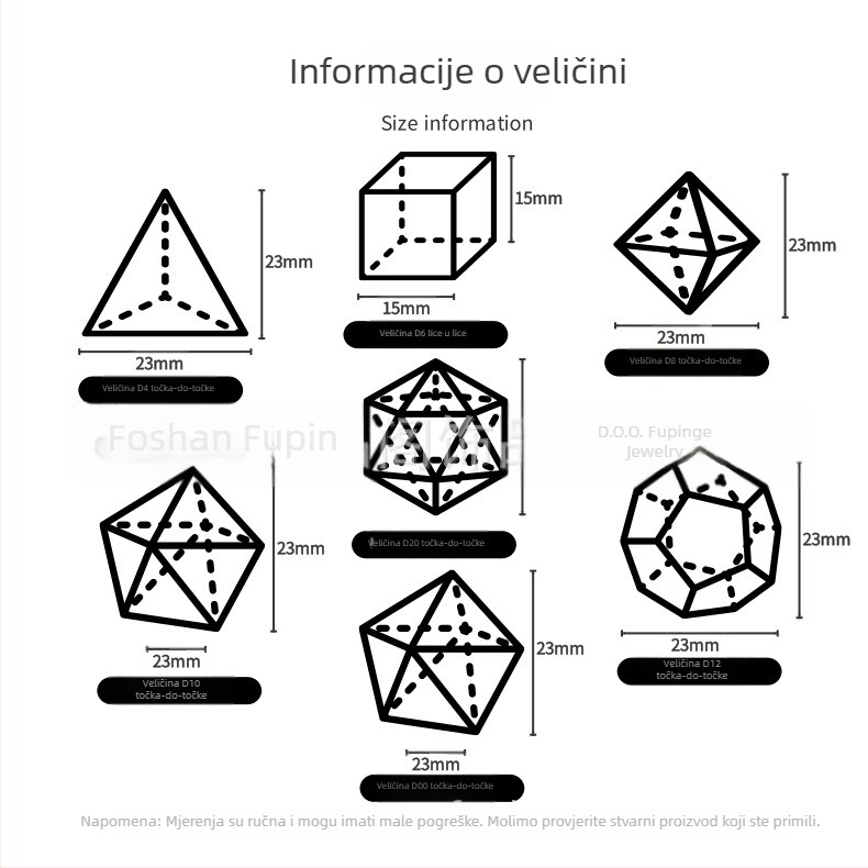 Kockice za društvene igre – prirodni kristalni dragulji, dvadesetostrane, kut pravog ugla, wowu
