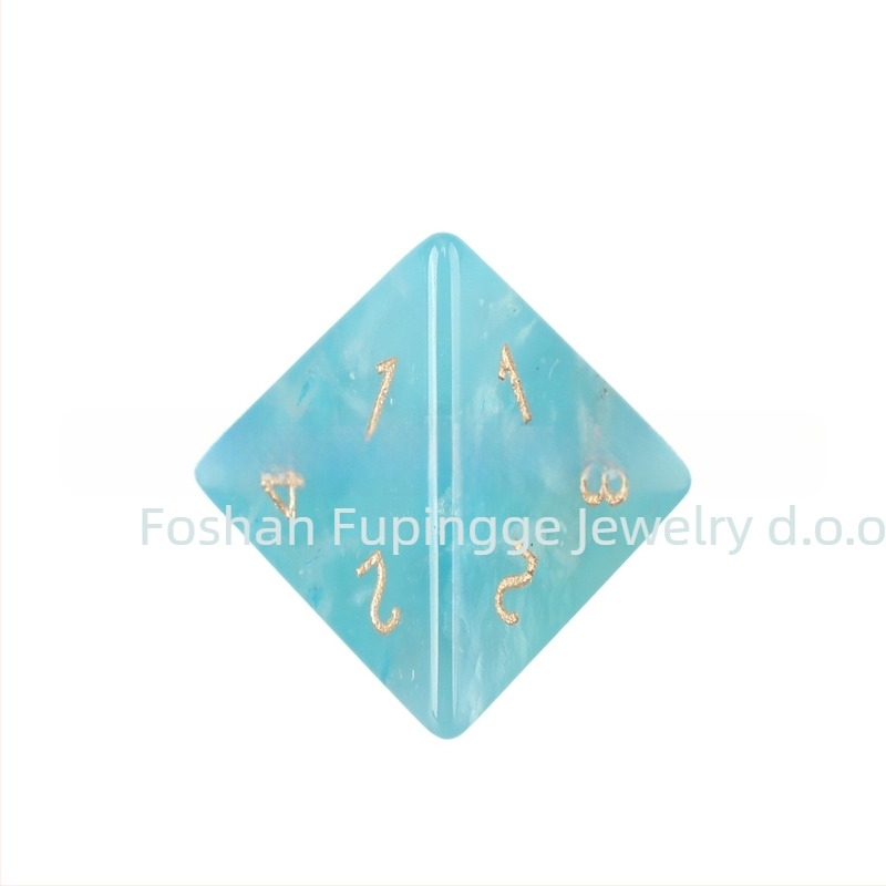 Kockice za društvene igre – prirodni kristalni dragulji, dvadesetostrane, kut pravog ugla, wowu