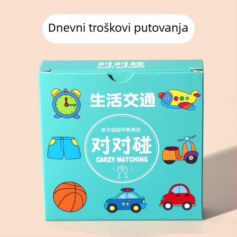 Karte za stolnu igru za obiteljska druženja, interaktivna vježba izražavanja za djecu 4–14 godina, papirnate karte, potiču vizualni razvoj, intelektualni razvoj i koordinaciju ruka-oka.