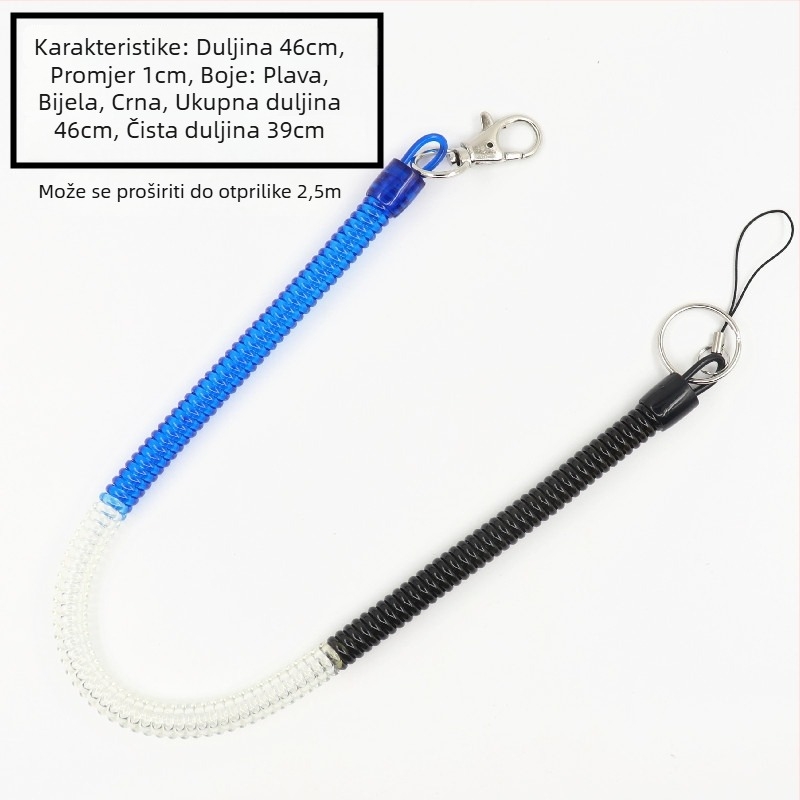 Kljucni lančić za mobitel s elastičnim užetom, sprječava gubitak, kreativni unisex dizajn, plastični materijal, japansko-korejski stil