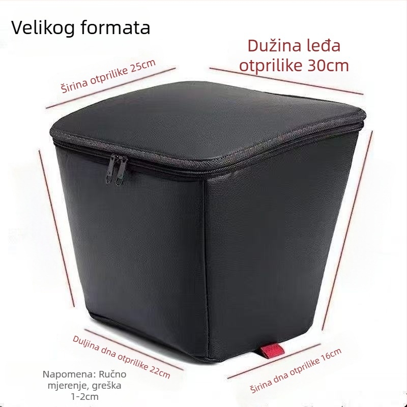 Liner za košaru bicikla – vodootporan, umjetna koža, unutarnje skladište za prednje i stražnje košare