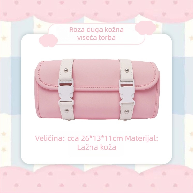 Set torbi za električno vozilo: stražnja vodootporna viseća torba i prednja mekana torba od umjetne kože, retro stil