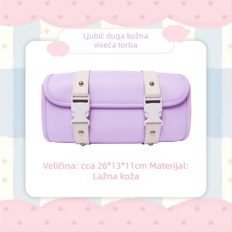 Set torbi za električno vozilo: stražnja vodootporna viseća torba i prednja mekana torba od umjetne kože, retro stil