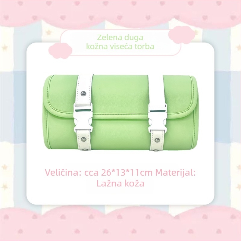 Set torbi za električno vozilo: stražnja vodootporna viseća torba i prednja mekana torba od umjetne kože, retro stil