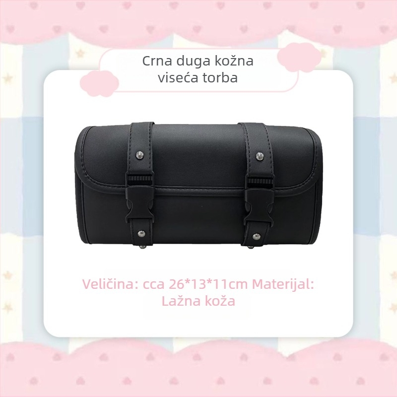 Set torbi za električno vozilo: stražnja vodootporna viseća torba i prednja mekana torba od umjetne kože, retro stil