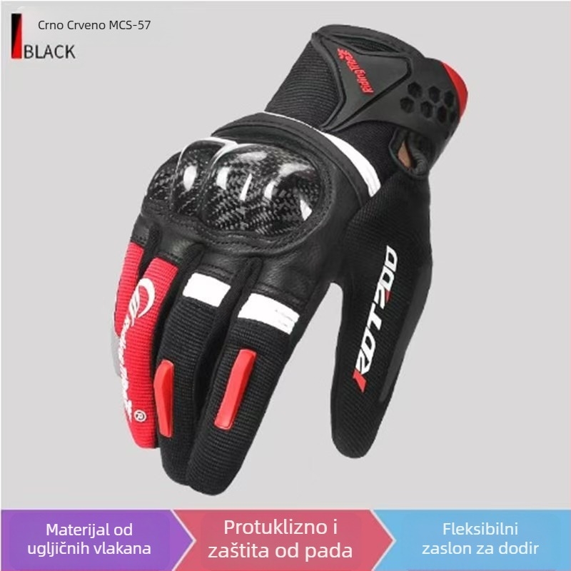 Rukavice za motocikl s dodirnim zaslonom, zimske, debele, duge, unisex za odrasle, za sport i vožnju biciklom